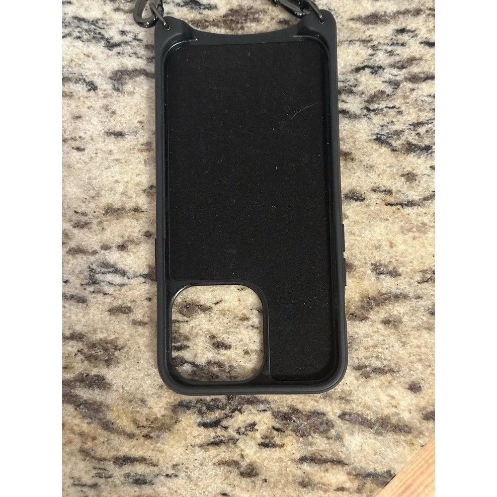 Bandolier Black Crossbody Phone Case w/ Strap, Logo Finish, Strap Included